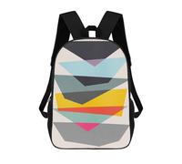 sinyumoney Geometric - Zaino scolastico stampato 3D, per ragazzi e ragazze, zaino per computer portatile per bambini e studenti/adulti, Semplice Geometry 4, 17"