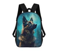 sinyumoney German Shepherd Aurora Stampa Zaino Per Bambini, Borsa Scolastica Per Adulti E Bambini, Zaino Da Viaggio Per Tutti I Giorni 17inch