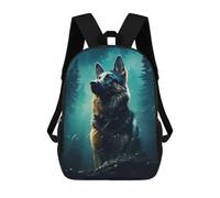 sinyumoney German Shepherd Dog Zaini Per Bambini, Zaino Scolastico Alla Moda, Borsa Scolastica Stampata in 3D Per Ragazzi, Studenti Delle Scuole Elementari E Medie 17inch