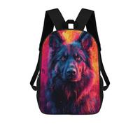 sinyumoney German Shepherd Mix Pop Art Style Portrait Zaino Scolastico Stampato in 3D, Borse Scolastiche Per Ragazzi E Ragazze, Zaino Per Laptop Per Bambini/studenti/adulti 17inch