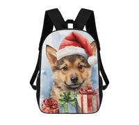 sinyumoney German Shepherd Puppy Zaino Scolastico Zaino Per Bambini Borsa Scolastica Di Grande Capacità Zaino Per Bambini Per La Scuola Zaino 3D Borsa Per Libri Regali Per Bambini 17inch