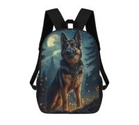 sinyumoney German Shepherd Under Moonlight Zaino Per Ragazzi, Studenti Adolescenti, Zainetti Per Ragazze, Borse Per Bambini, Scuola Elementare, Scuola Media, Borsa Per Libri 17inch