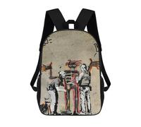 sinyumoney Gesù Cristo Poster Zaini Scuola Per Bambini, Borsa Scuola Stampato 3D Per Ragazzi Studenti Della Scuola Elementari E Del Collegio, Banksy Graffiti Basquiat Skeleton, 17"