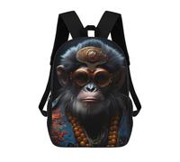 sinyumoney Gesù Cristo Poster Zaini Scuola Per Bambini, Borsa Scuola Stampato 3D Per Ragazzi Studenti Della Scuola Elementari E Del Collegio, Steampunk Ape Monkey, 17"