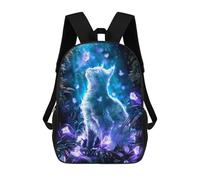 sinyumoney Ghost Cat with Butterflies Zaino Per La Scuola Stampato in 3D Borsa Scolastica Per Ragazzi E Ragazze Zaino Per Bambini Zaino Da Viaggio 17inch