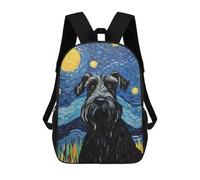 sinyumoney Giant Schnauzer Starry Zaino Per La Scuola Stampato in 3D Borsa Scolastica Per Ragazzi E Ragazze Zaino Per Bambini Zaino Da Viaggio 17inch