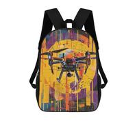 sinyumoney Giant Shark Moonlight - Zaini per bambini stampati 3D, alla moda, graziose borse da viaggio, per il tempo libero, per ragazzi e ragazze, Vibrant Flight, 17"