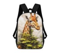 sinyumoney Giraffe Animal Art Zaino Scolastico Stampato in 3D Per Bambini, Zaino Scolastico Casual Alla Moda Per Bambini Studenti 17inch