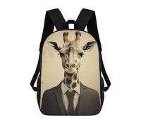 sinyumoney Giraffe in A Suit Zaino Scolastico Per Bambini, Zaino Casual Da Viaggio Per Ragazzi E Ragazze, Zaino Da Giorno Di Grande Capacità 17inch