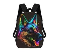 sinyumoney Giraffe Neon - Zaino da scuola per bambini con stampa 3D, per ragazzi e ragazze, zaino da viaggio, Dog Neon Animal, 17"
