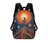 sinyumoney Giraffe Stained Glass Zaini Per Bambini, Borsa Scuola Stampato 3D, Zaino Per Bambini, Borsa Da Viaggio, Zaino Ragazzo Ragazza, Borsa Scuola Per Bambini, Tribale Animal 5 The Bird, 17"