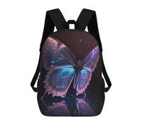 sinyumoney Glowing Butterfly Artwork-18 Zaini Per Bambini Zaino Scolastico Borsa Scolastica Stampata in 3D Borsa Scolastica Per Ragazzi Studenti Delle Scuole Elementari E Medie 17inch
