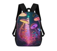 sinyumoney Glowing Forest Mushrooms-4 Zaino Scolastico Stampato in 3D Zaini Casual Per Bambini Borsa Scolastica Stampata in 3D Per Ragazzi Delle Elementari E Delle Medie 17inch