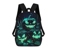 sinyumoney Glowing Jack-o-Lanterns Zaino Scolastico Per Bambini, Stampato in 3D, Borsa Scolastica Alla Moda, Borsa Scolastica Casual Per Ragazzi, Studenti Delle Scuole Elementari E Medie 17inch