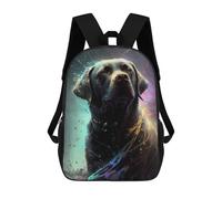 sinyumoney Glowing Ocean Whales - Zaino scolastico per bambini, alla moda, casual, con stampa 3D, per ragazzi, grande zaino, Canine Maesty dipinto, 17"