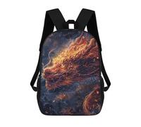 sinyumoney Glowing Red Dragon Zaino Scolastico Alla Moda Per Studenti, Adatto A Ragazzi E Ragazze, Ideale Per Viaggi All'aperto E Attività Ricreative. 17inch
