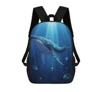 sinyumoney Glowing Whale Underwater Scene Zaino Per Bambini, Borsa Scolastica Per Ragazzi E Adolescenti, Regalo, Zaino Da Viaggio, Zaino Scolastico, Borsa Per Libri 17inch