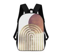 sinyumoney Gold And Silver Art 5 Zaino Per Bambini Zaino Scolastico Borsa Scolastica Borsa Scolastica Alla Moda Stampata in 3D Per Ragazzi Studenti Delle Scuole Elementari E Medie 17inch