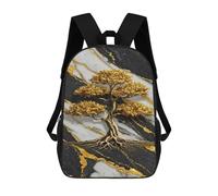 sinyumoney Golden Bonsai Tree on Marble Background Zaini Stampati in 3D Per Bambini, Zaini Scolastici, Borse Scolastiche, Zaini Alla Moda Per Ragazzi, Studenti Delle Scuole Elementari E Medie 17inch