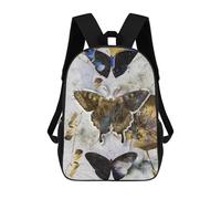 sinyumoney Golden Butterfly Effect Zaino Per Bambini, Zaino Scolastico Per Bambini, Zaini Scolastici Stampati in 3D Per Ragazzi E Studenti Adolescenti 17inch