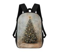 sinyumoney Golden Christmas Tree Zaino Scolastico Per Bambini Stampato in 3D, Zaini Da Viaggio Ad Alta Capacità, Borse Per Libri, Zaini Scolastici Per Bambini 17inch