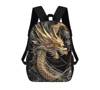 sinyumoney Golden Dragon Majesty Zaino Per Bambini, Borsa Scolastica Per Ragazzi E Adolescenti, Regalo, Zaino Da Viaggio, Zaino Scolastico, Borsa Per Libri 17inch