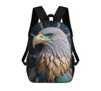 sinyumoney Golden Eagle Sculpture Zaino Scolastico Per Bambini Alla Moda Casual Zaini Per Bambini Stampati in 3D Borse Scolastiche Per Ragazzi Zaino Grande 17inch