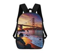 sinyumoney Golden Gate Bridge Zaini, Zaino Per Bambini, Borsa Scolastica Per Studenti, Zaini Da Viaggio Stampati in 3D, Zaino Accessorio Moda, Zaini Impermeabili Per Bambini 17inch