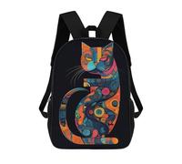 sinyumoney Golden Leone Majesty Zaini scolastici per bambini, borsa da scuola alla moda, borsa da scuola stampata 3D per ragazzi, studenti elementari e college, The Shape Of Cat, 17"