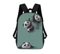 sinyumoney Golden Leone Majesty Zaini scolastici per bambini, borsa da scuola alla moda, borsa da scuola stampata 3D per ragazzi, studenti elementari e college, Cute Panda Playing, 17"