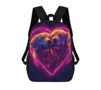 sinyumoney Golden Retriever Love Zaino Scolastico Stampato in 3D, Borse Scolastiche Per Ragazzi E Ragazze, Zaino Per Laptop Per Bambini/studenti/adulti 17inch