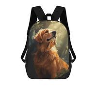 sinyumoney Golden Retriever Zaino Per La Scuola Stampato in 3D Borsa Scolastica Per Ragazzi E Ragazze Zaino Per Bambini Zaino Da Viaggio 17inch