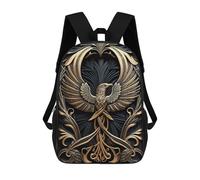 sinyumoney Golden Wings Phoenix Zaini, Zaino Per Bambini, Borsa Scolastica Per Studenti, Zaini Da Viaggio Stampati in 3D, Zaino Accessorio Moda, Zaini Impermeabili Per Bambini 17inch