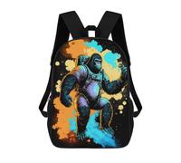 sinyumoney Gorilla Astronaut in Space -1 Zaino Per Bambini E Bambine, Zaino Da Giorno, Scuola Primaria, Perfetto Per Il Ritorno A Scuola O Per L'educazione Fisica, Regali E Viaggi 17inch