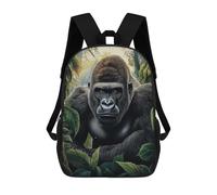 sinyumoney Gorilla in Jungle Zaini Per Bambini, Zaini Scolastici Personalizzati 3D Per Ragazzi E Ragazze, Zaini Scolastici Grandi, Zaini Casual Da Giorno 17inch