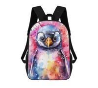 sinyumoney Gorilla Riding Motorcycle Zaino Scuola Per Bambini Borsa Scuola Stampa 3D Borsa Scuola Moda Per Ragazzi Studenti Di Scuola, Penguin Colorful, 17"