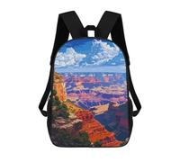 sinyumoney Grand Canyon Pixel Art Zaino Scolastico Per Bambini, Zaino Casual Da Viaggio Per Ragazzi E Ragazze, Zaino Da Giorno Di Grande Capacità 17inch