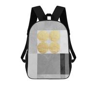 sinyumoney Gray And Gold Art D Zaino Per Bambini Zaino Scolastico Borsa Scolastica Borsa Scolastica Alla Moda Stampata in 3D Per Ragazzi Studenti Delle Scuole Elementari E Medie 17inch