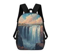 sinyumoney Great Victoria Falls Zaino Scolastico Per Bambini, Borsa Scolastica Stampata in 3D Per Ragazzi, Studenti Delle Scuole Elementari E Medie 17inch