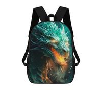 sinyumoney Green Glowing Dragon Zaino Per La Scuola Stampato in 3D Borsa Scolastica Per Ragazzi E Ragazze Zaino Per Bambini Zaino Da Viaggio 17inch