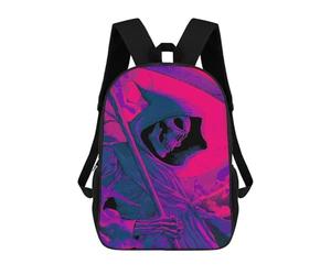 sinyumoney Grim Reaper in Purple And Blue Zaino in Peluche A Forma Di Cartone Animato, Zaino 3D Per Bambini, Borsa Scolastica, Idea Regalo Di Compleanno Per Ragazzi E Ragazze 17inch