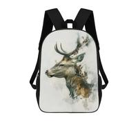 sinyumoney Grizzly Bear Painting Zaino Scuola per Bambini Stampato 3D Ideale Per Viaggi E Libri, Deer Elegance, 17"