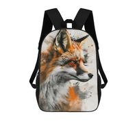 sinyumoney Grizzly Bear Painting Zaino Scuola per Bambini Stampato 3D Ideale Per Viaggi E Libri, Fox Elegance Art, 17"
