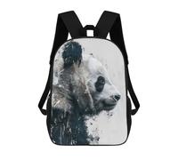 sinyumoney Grizzly Bear Painting Zaino Scuola per Bambini Stampato 3D Ideale Per Viaggi E Libri, Panda Profile Painting, 17"