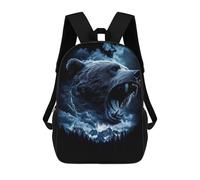sinyumoney Grizzly Bear Roar Zaino Scolastico Stampato in 3D, Borse Scolastiche Per Ragazzi E Ragazze, Zaino Per Laptop Per Bambini/studenti/adulti 17inch