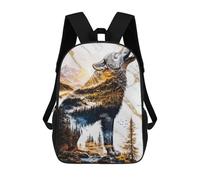 sinyumoney Guardian of The Savanna - Zaino scolastico per bambini con stampa 3D, ideale per viaggi e libri, Echoes Of The Wild, 17"