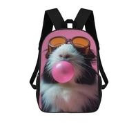 sinyumoney Guinea Pig Bubblegum Zaino Scolastico Per Bambini, Zaino Casual Da Viaggio Per Ragazzi E Ragazze, Zaino Da Giorno Di Grande Capacità 17inch