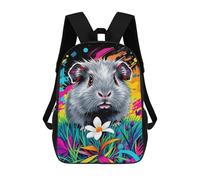 sinyumoney Guinea Pig in Flowers Zaino Per Bambini Zaino Divertente E Alla Moda Borsa Per Libri Per Ragazzi E Adolescenti Borse Scolastiche Stampate in 3D Per Ragazzi 17inch