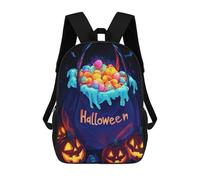 sinyumoney Halloween Candy Bag Pumpkins Zaino Scolastico Alla Moda Per Studenti, Adatto A Ragazzi E Ragazze, Ideale Per Viaggi All'aperto E Attività Ricreative. 17inch