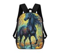 sinyumoney Halloween Horse in Autumn Forest Zaini Stampati in 3D, Borsa Scolastica Casual Per Bambini, Borsa Scolastica Alla Moda Per Ragazzi, Studenti Delle Scuole Medie 17inch
